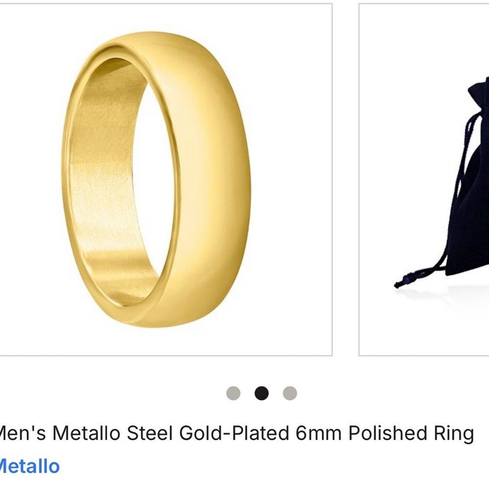 Sterling Silver Gold-Plated Men's Ring-size 12